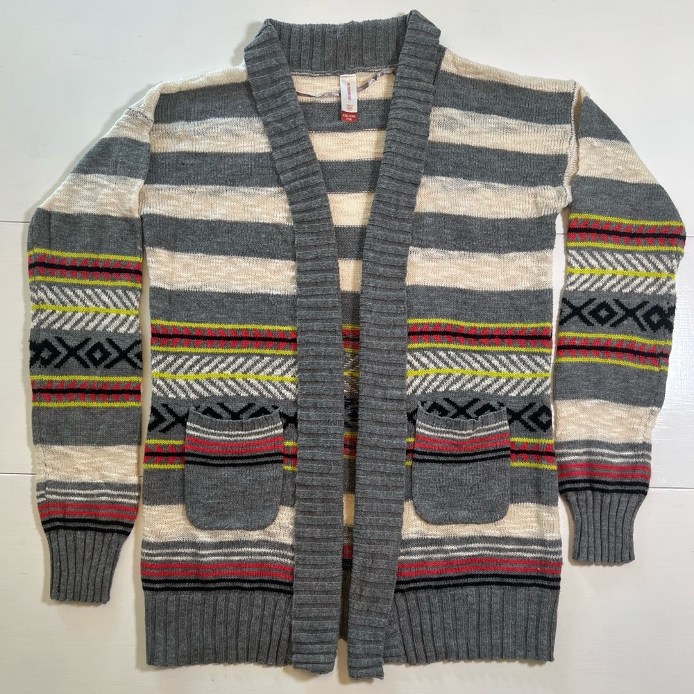 No Boundaries Gray & Neon Sweater XXL